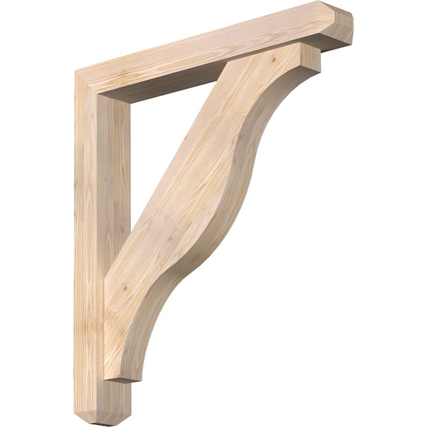 Ekena Millwork Funston Craftsman Smooth Bracket w/ Offset Brace, Douglas Fir, 5 1/2"W x 36"D x 40"H BKT0604X36X40FST04SDF - main